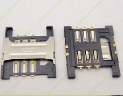 50 unids/lote Original SIM soporte de lector de tarjeta para Lenovo A568t A788t K860I A3000-H A5000 Módulo de bandeja de la ranura tamaño: 16,5*18,5mm