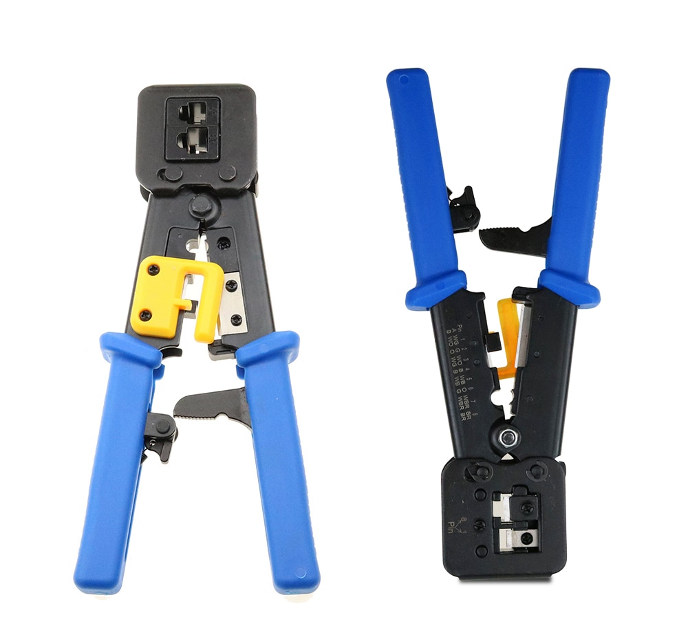 EZ RJ45 crimper hand network tools pliers RJ12 cat5 cat6 8p8c Cable Stripper pressing clamp tongs clip multi function