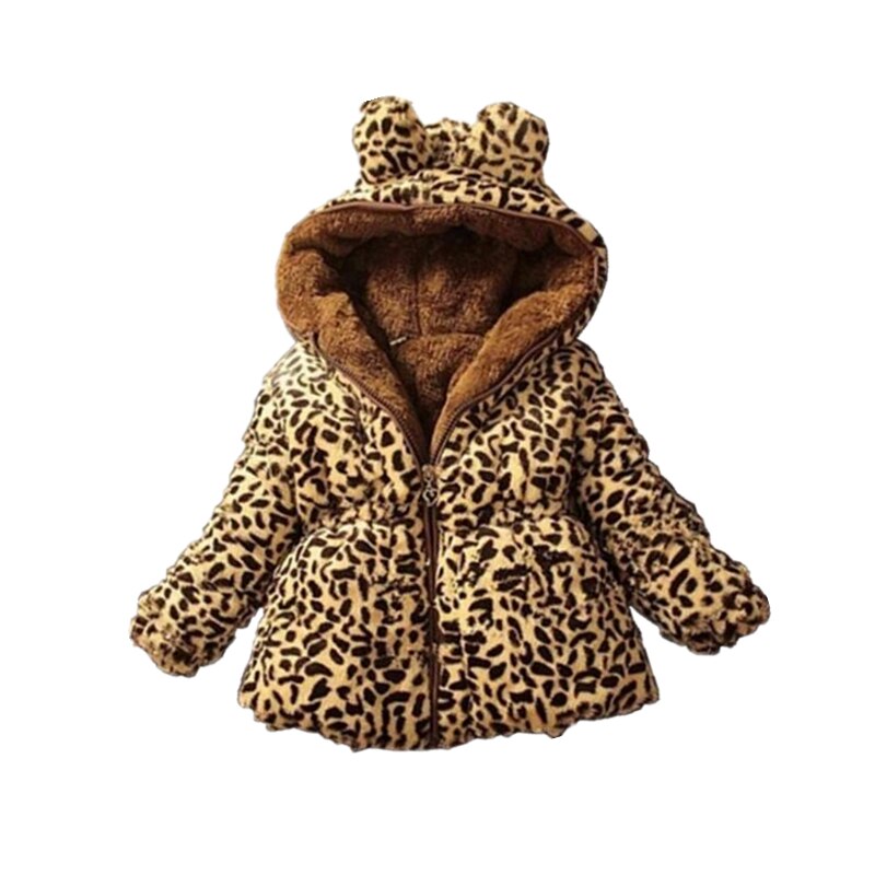 Winter Baby Meisjes Lmitation Bontjas Lange Jas Warme Trui Kinderen Grote Bontkraag Dikke Katoenen Kinderkleding kleding