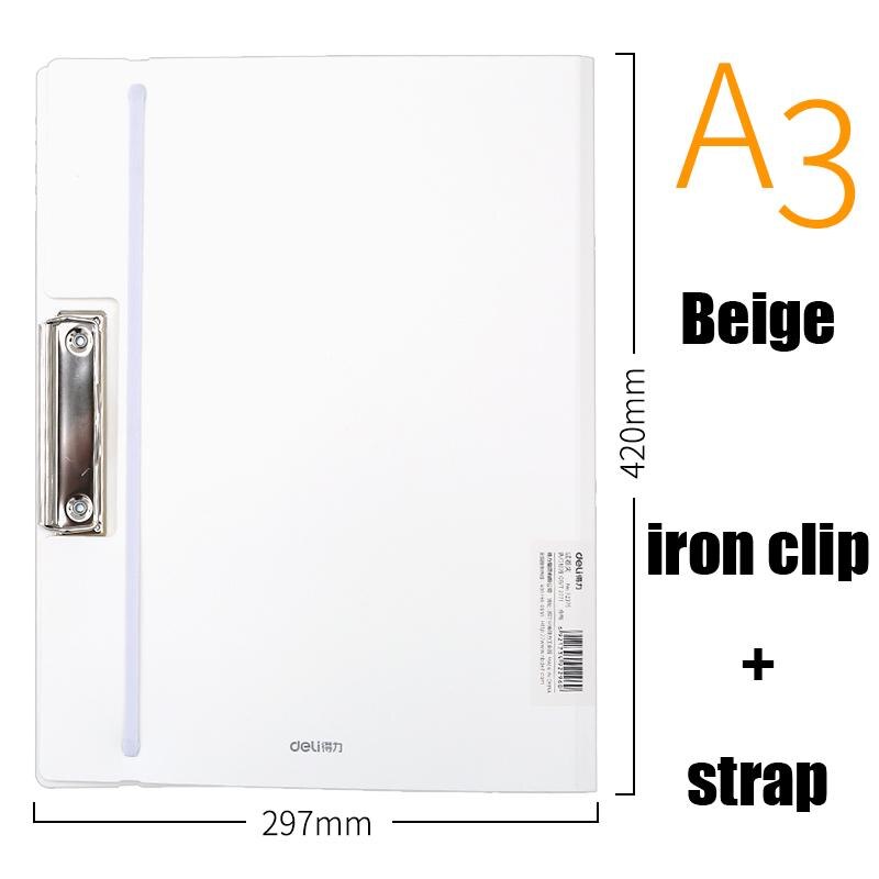 Deli 1pcs A3 thickening Office Document clip Lovely multi-function Office School Organizer Plastic File Folder