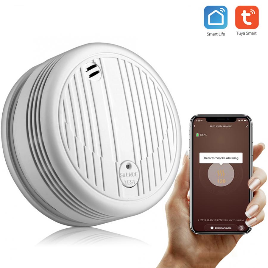 Wifi Rookmelder Smart Fire Alarm Sensor Draadloze Beveiliging Systeem Smart Leven Tuya App Controle Smart Home