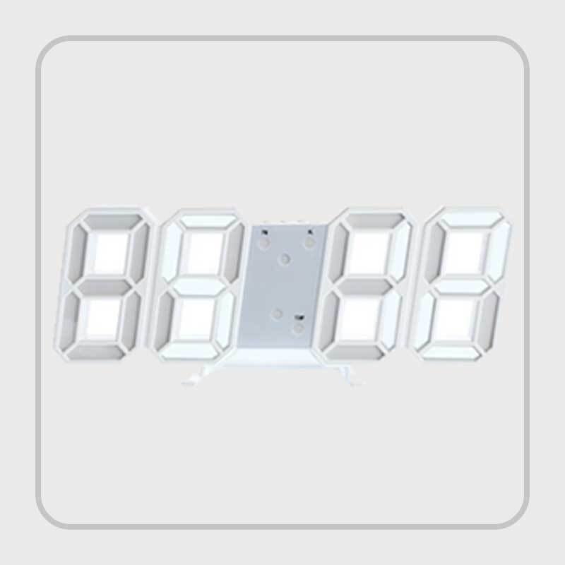 Nordic Digital Alarm Clocks Wall Hanging Watch Snooze Function Table Clock Calendar Thermometer Display Office Electronic Watch: 08