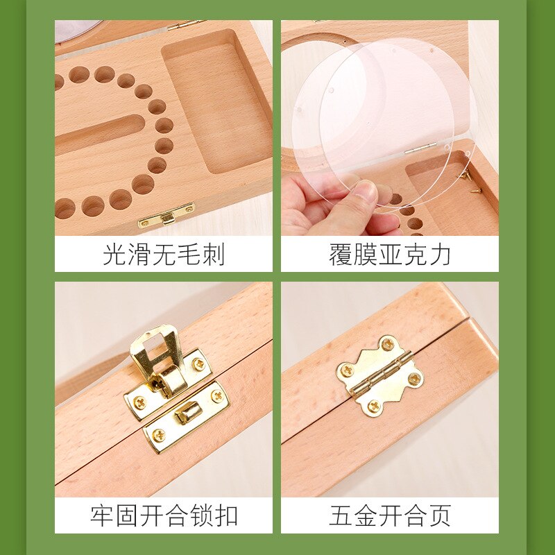 Baby Tanden Doos Medaillon Meisje Jongen Groeiende Permanente Tanden Opbergdoos Baby Lanugo Besparen Gemonteerd Kinderen Tanden Collectebus