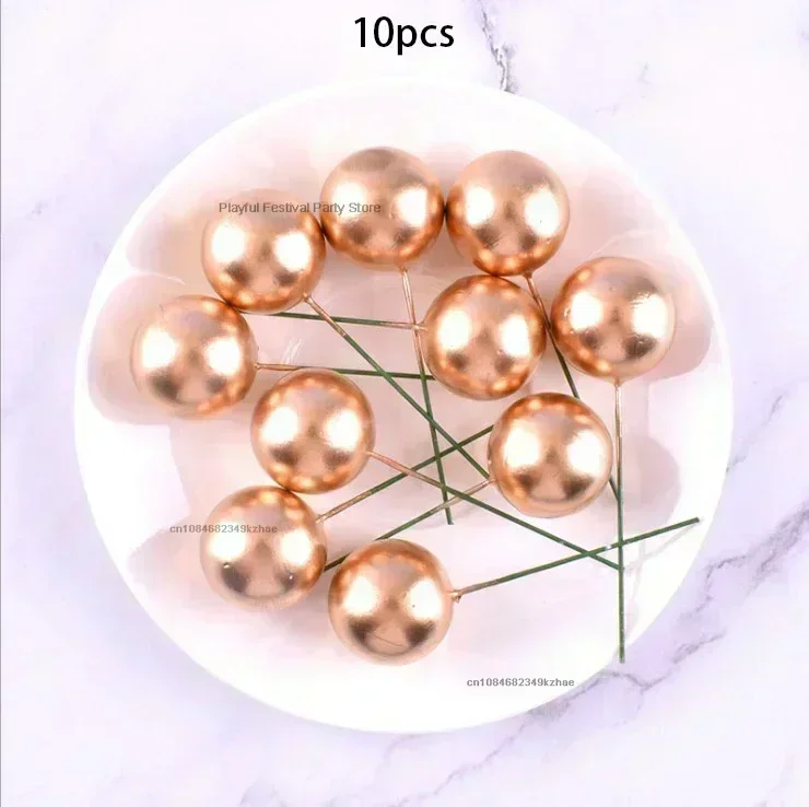 10 unids/pack 2-4cm bola pastel Topper DIY pastel decoración Cupcake insertar tarjeta banderas para Baby Shower suministros de de cumpleaños: S / Color zafiro profundo