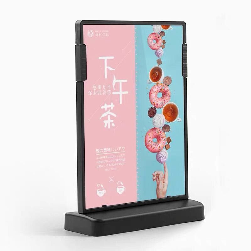 A5 L And T Shape Countertop Presentation Stands Upright Plastic Desk Acrylic Sign Holder Stand Poster Menu Paper Display Frame: T-Black