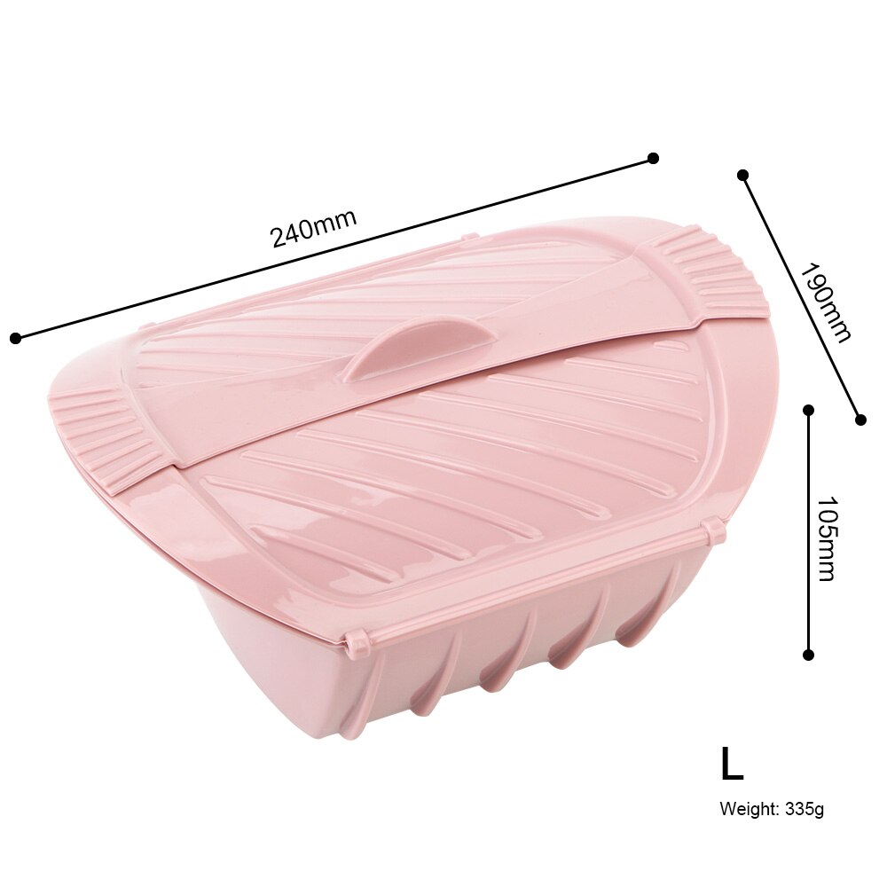 Silicone cozinhado peixe tigela microondas vapor com tampa cozinhar ferramentas de cozinha gadgets: Large