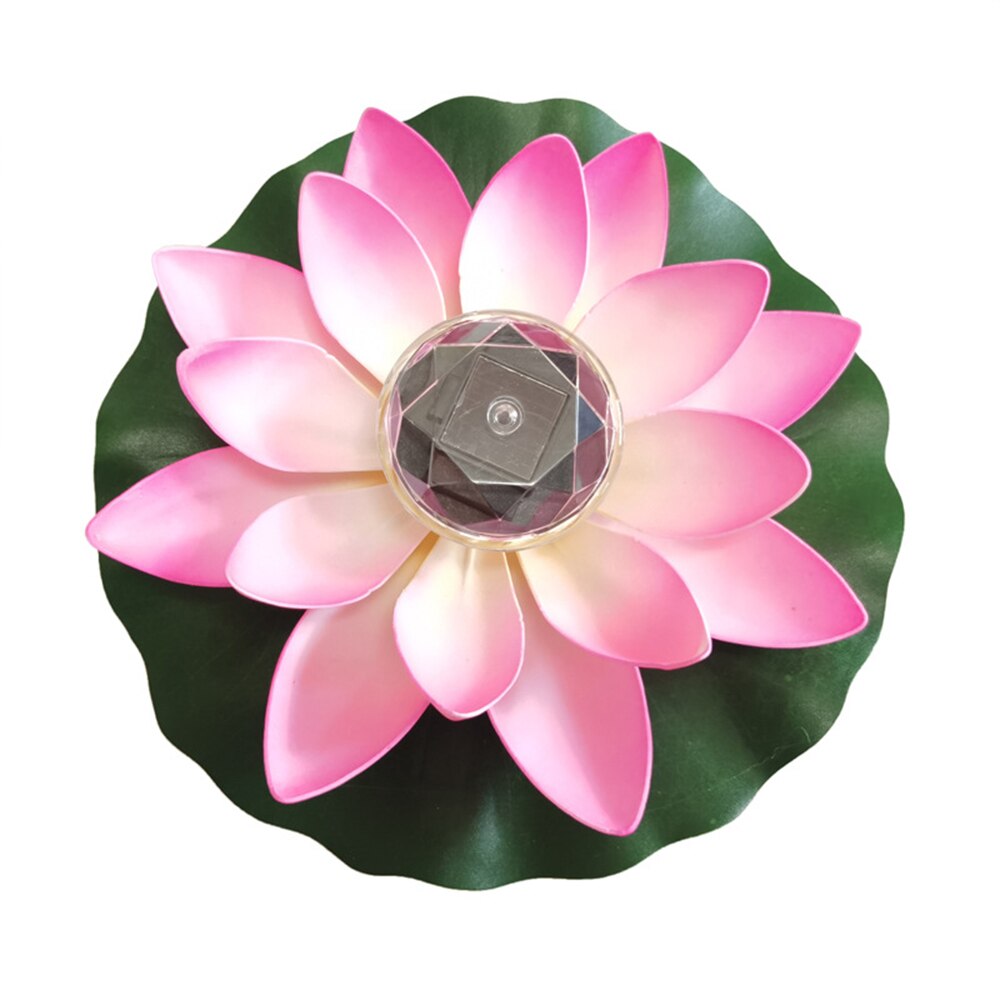 Zonne-energie Led Blume Licht Künstliche Lotus Vorm Schwimm Brunnen Teich Garten Zwembad Lampe Led Petersdom Nacht Licht Solar Zwembad Licht: Pink