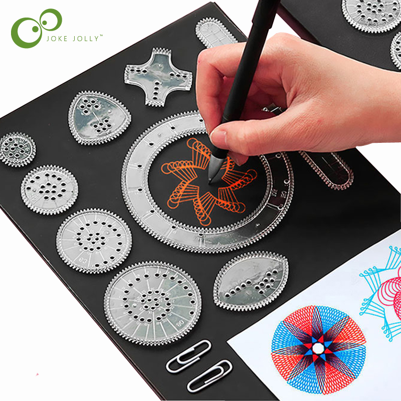 Spirograph-Conjunto de juguetes para dibujar, engranajes entrelazados, ruedas, accesorios de dibujo, juguete educativo , spirografos, GYH