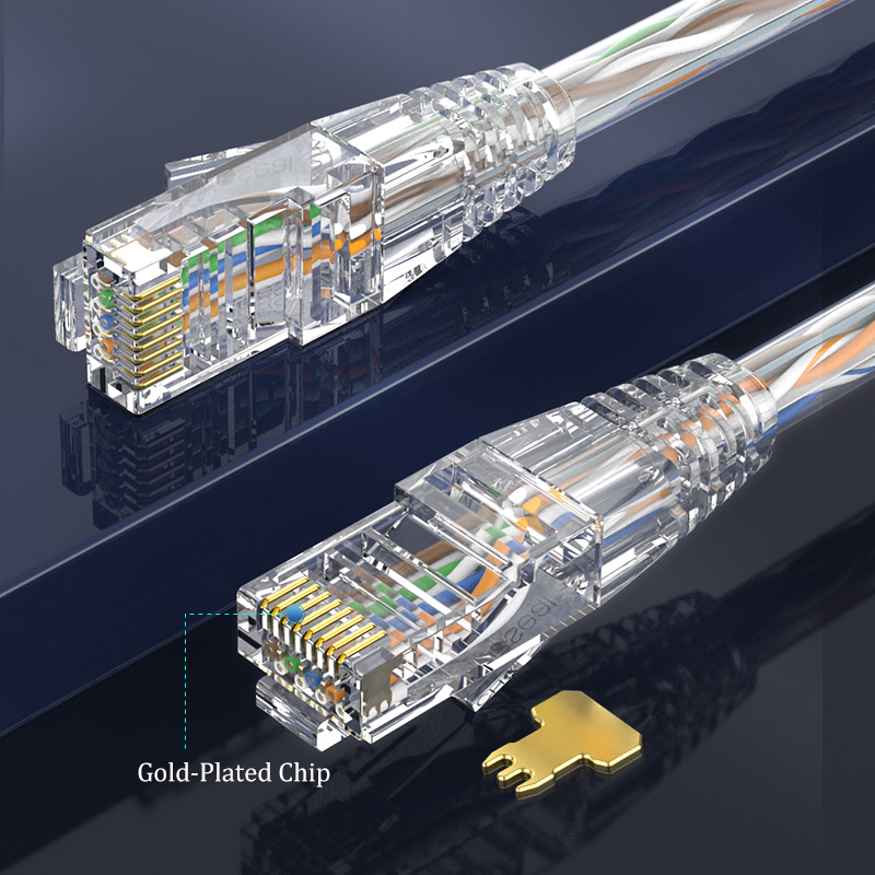 CHOSEAL Cat6 RJ45 kabel Ethernet CMR goły drut miedziany RJ45 Internet 10 gigabitowa prędkość UTP LAN Patch do laptopa Router
