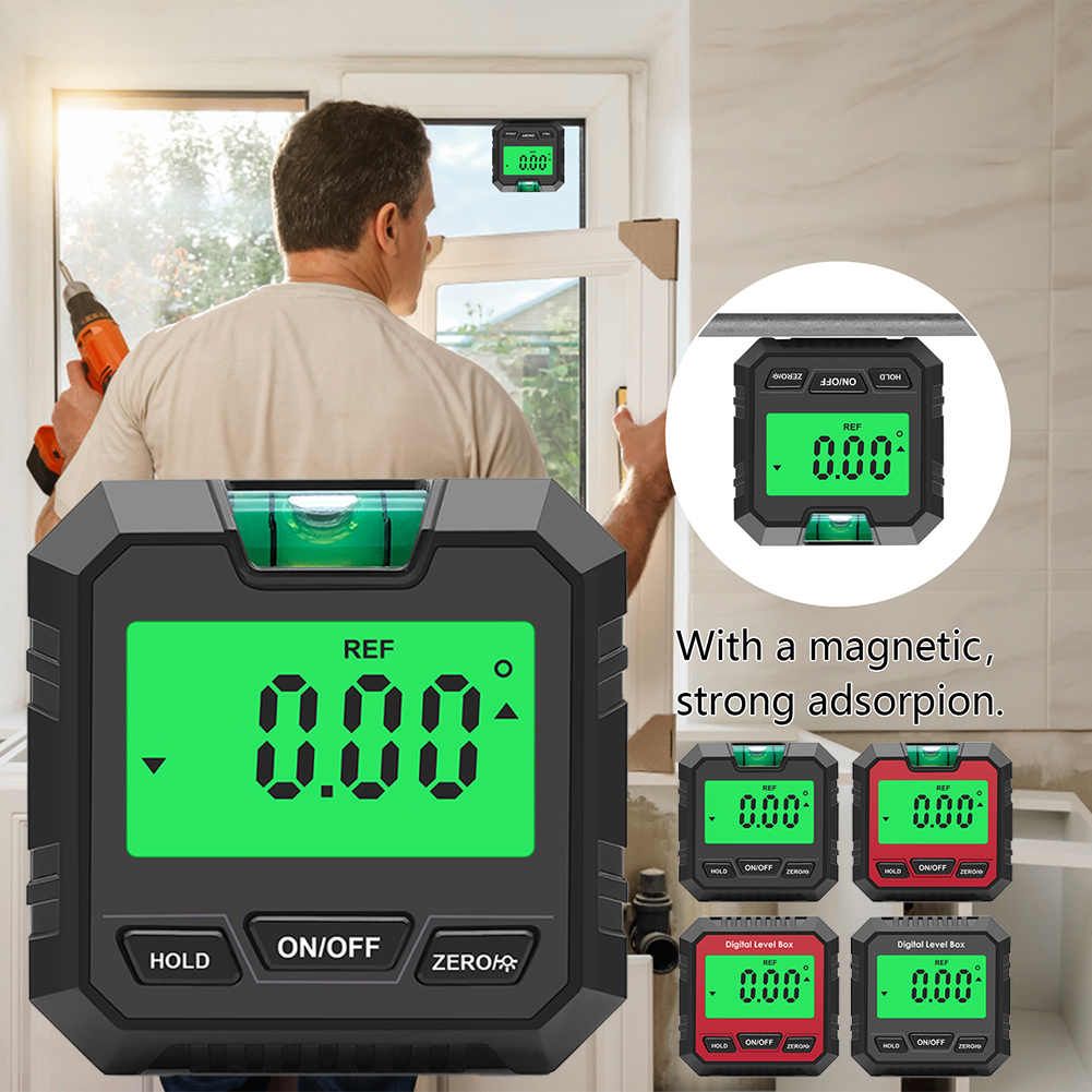 Transportador de nivel Digital, Inclinómetro de 4*90 °, Base magnética, medidor de ángulo Digital con retroiluminación, probador de nivel, herramientas de medición,