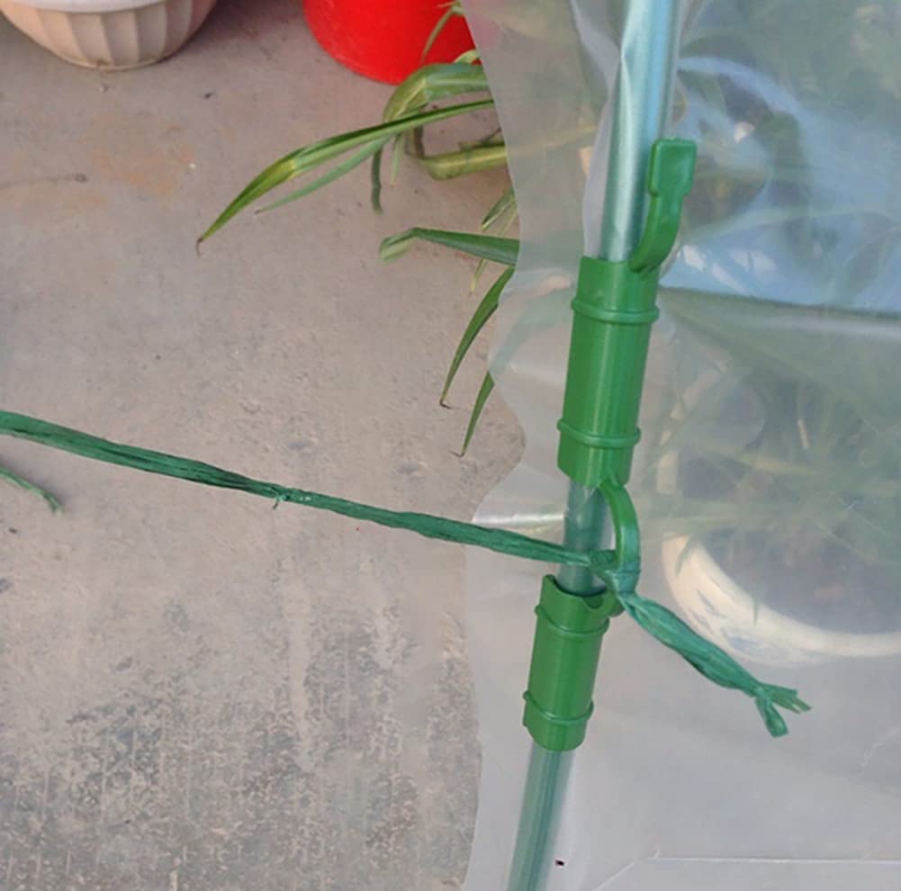 11mm Greenhouse Clamps Clips Row Cover Netting Tunnel Hoop Clips Shed Film Shading Net Rod Clip for Greenhouses Frame Shelters