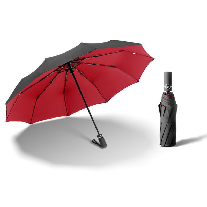 ! 10K Double-layer Automatic Umbrella Folding Business Umbrella Men And Women Gentle Folding Compact Umbrella: 04