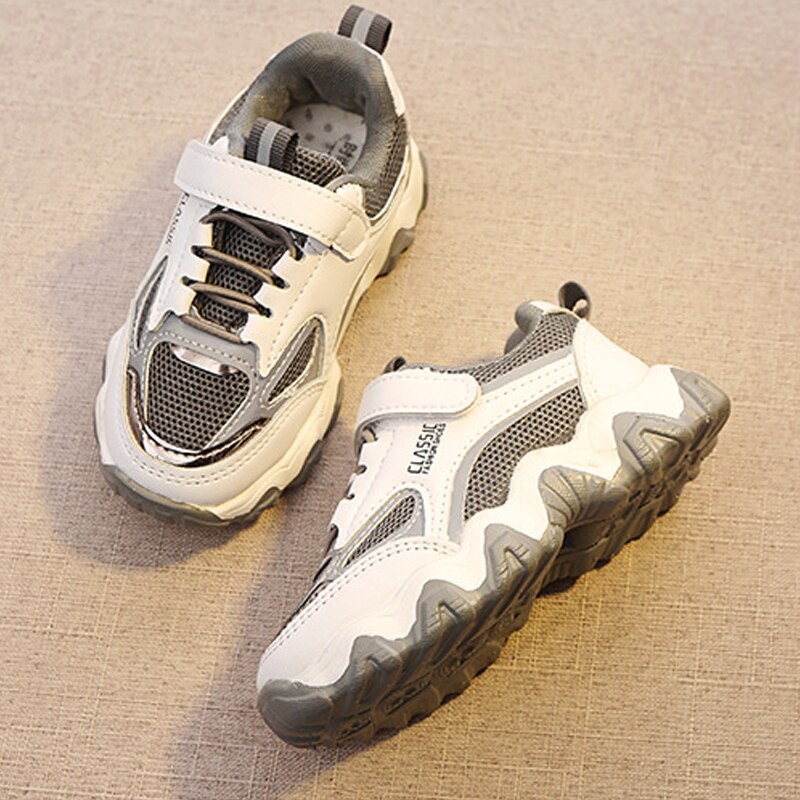 Maat 21-30 Kinderen Ademende Sneakers Meisjes Haak Lus Casual Schoenen Jongens Oorlog-Slip Sneakers Baby Anti-gladde Peuter Schoen