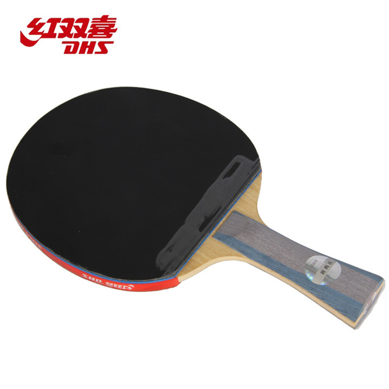 DHS Tischtennisschläger 6-Stern Hurrikan 8 Tinarc Gummi 6002 mit Tasche, Tischtennisschläger für Sport und Fitness, Tischtennis-Ausrügestochen