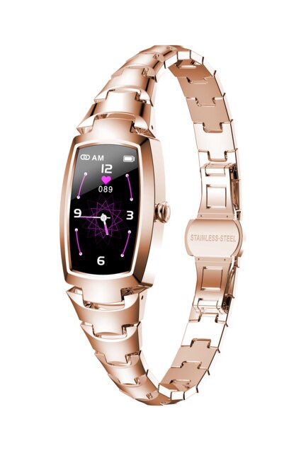 Smartwatch femmes H8 Pro LEMFO montre intelligente IP67 étanche Fitness Bracelet fréquence cardiaque ECG moniteur pour Android IOS PK H8: gold