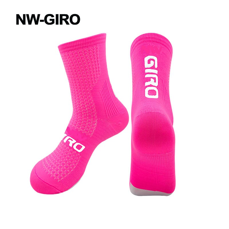 NW-GIRO 2022 Cycling Socks Man Bike Running Mtb Men&#39;s Bicycle Compression Knee-high Funny White Blace Black Green: Lavender