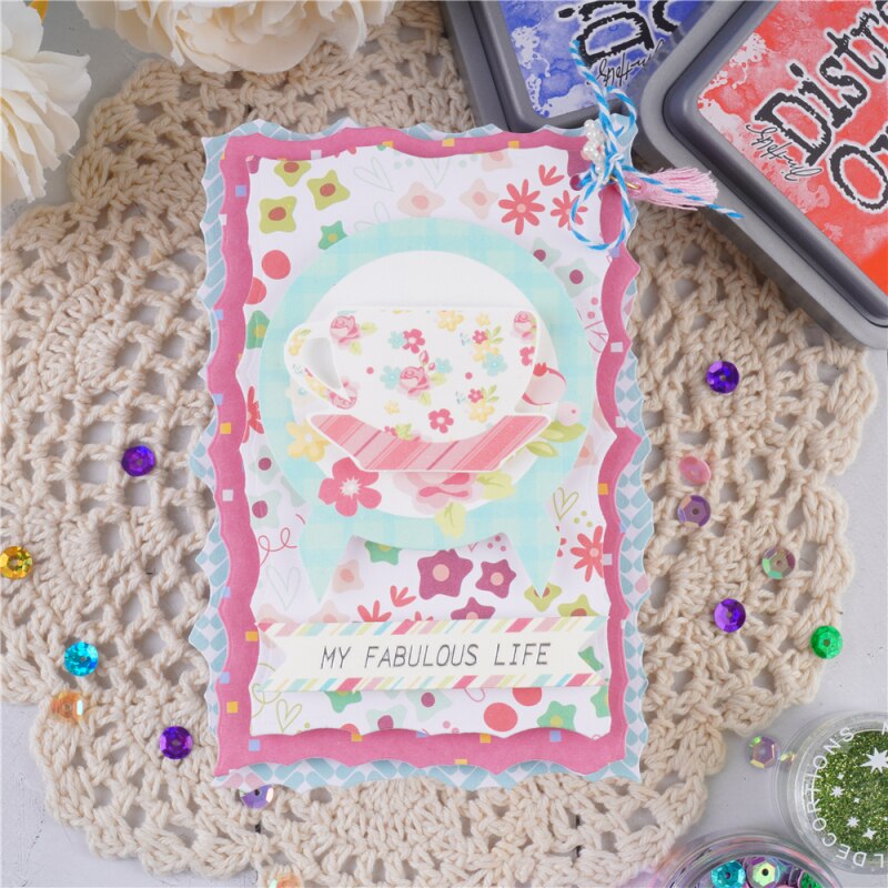 Lace Border Stencil Rectangle Frame Set Metal Cutting Dies For Scrapbooking DIY Photo Album Card Making Decorative