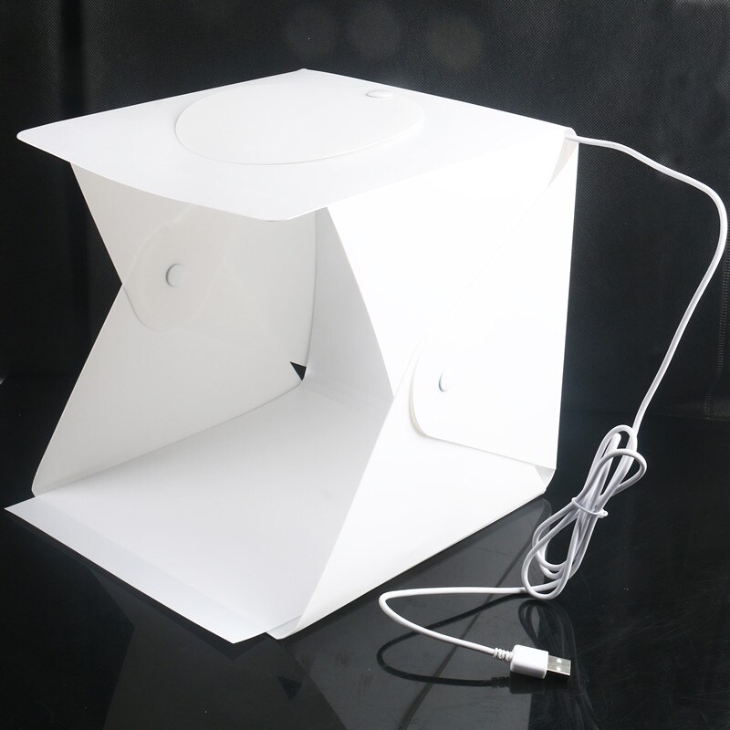 Mini anel lightbox dobrável portátil photo studio caixa de fotografia softbox com 4 cenários kits para dslr câmera tiro mesa