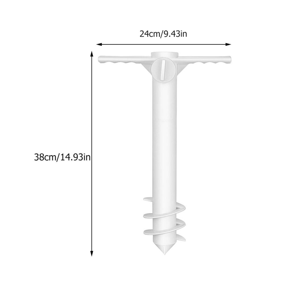 1 Pc Beach Umbrella Sand Anchor Sand Auger Plastic Sand Grabber Spike Auger