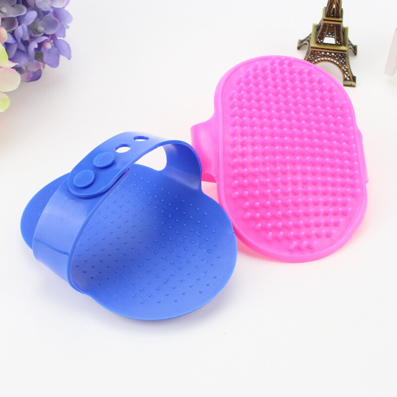Cepillo suave de goma para mascotas, guante de masaje para la limpieza del pelo de Bulldog Francés, cepillo para quitar el pelo de caniche de peluche, 1 ud.