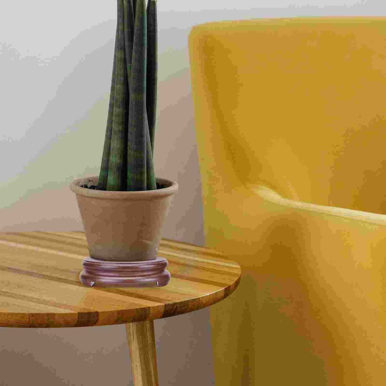 Flower Vase Pedestal Versatile Wooden Base DIY Oblong Base Statue Holder for Home Shop Office