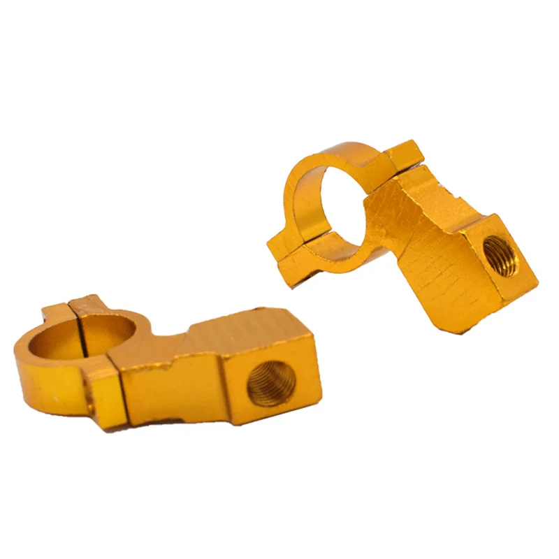 2 Stuks Motorfiets Fiets Atv Achteruitkijkspiegel Beugel Mount Adapter Houder Klem Schroef Cnc Aluminium 22Mm 7/8 "Stuur Universeel