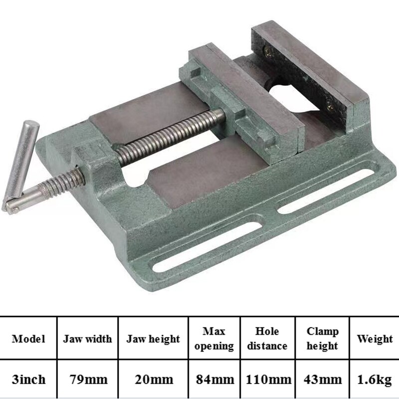Woodworking Drilling Simple Machine Vise Pliers Table A Flat Nose Clamp Drill Table Vise 3 Inch