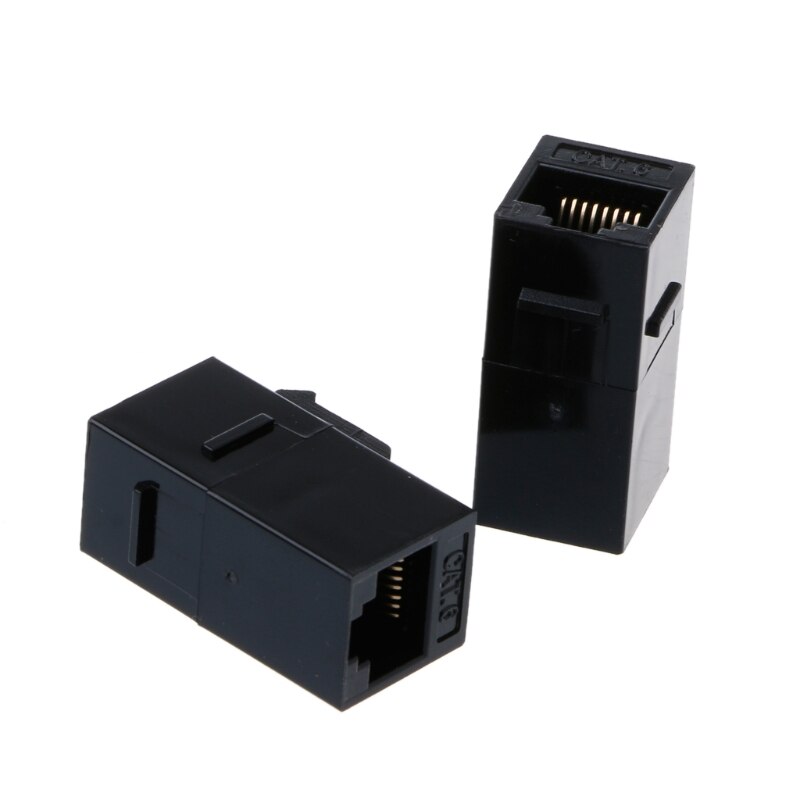 2 Pcs Unshielded Pass-through Module UTP Network Module RJ45 Connector Adapter X7JC