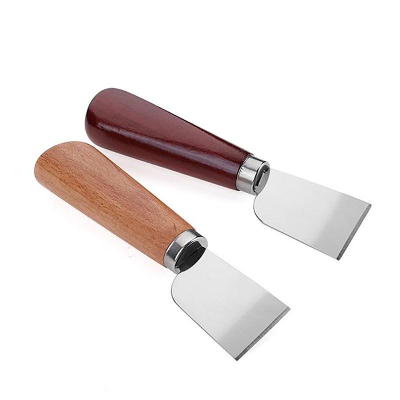 Märke bok trä färg handtag skarpt läder pyssel kniv, läder skärande handarbetsverktyg