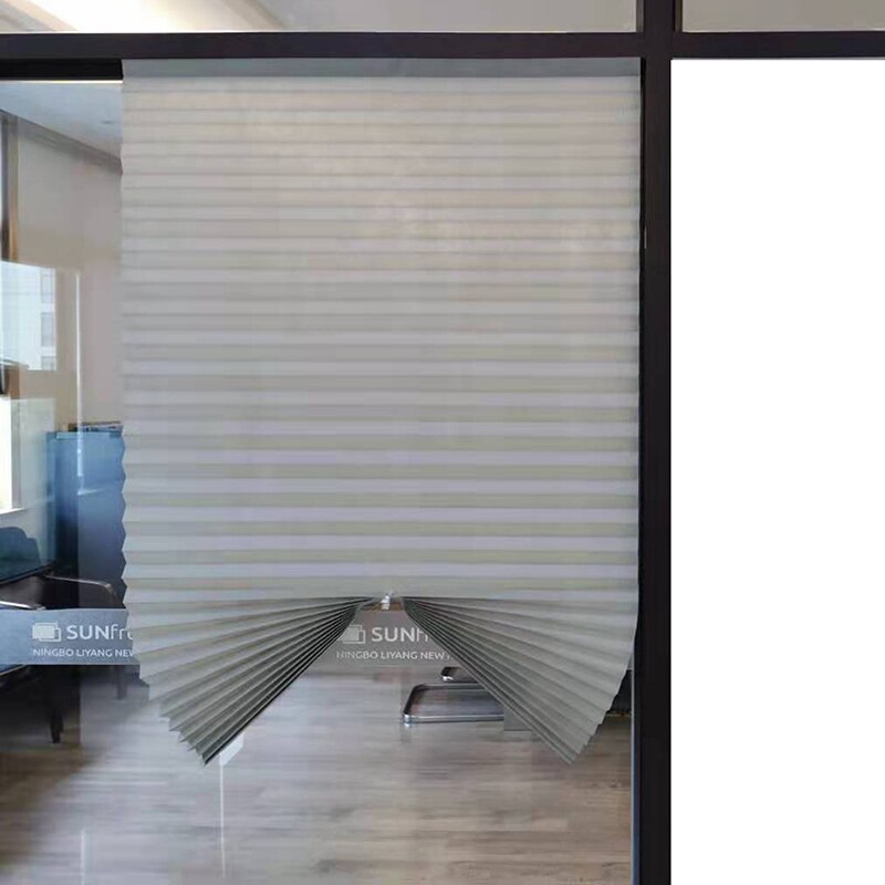 Plissee Jalousien Vorhang Falten Plissee Jalousien Selbst-Klebstoff Fenster Vorhänge Halb Blackout Drepe für Schlecht Balkon Schattierungen: grau Jalousie Vorhang / 90x150CM