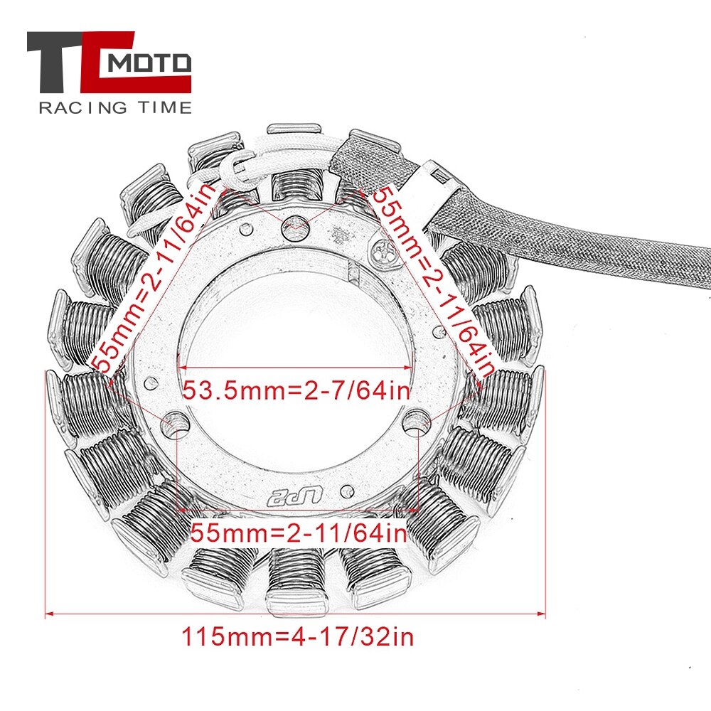 Staattori cfmoto cf moto 500 600 600cc 500cc cf500 cf188 cf600 cf196 utv atv ssv moottori magneto coil 12v 18 kelaa 0180-032000