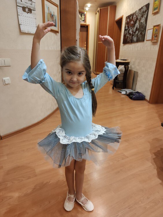 Vestido de tul con tutú de Ballet para niña, leotardo de gimnasia de manga acampanada de encaje multicapa, leotardo de Ballet para niña bailarina 3/4