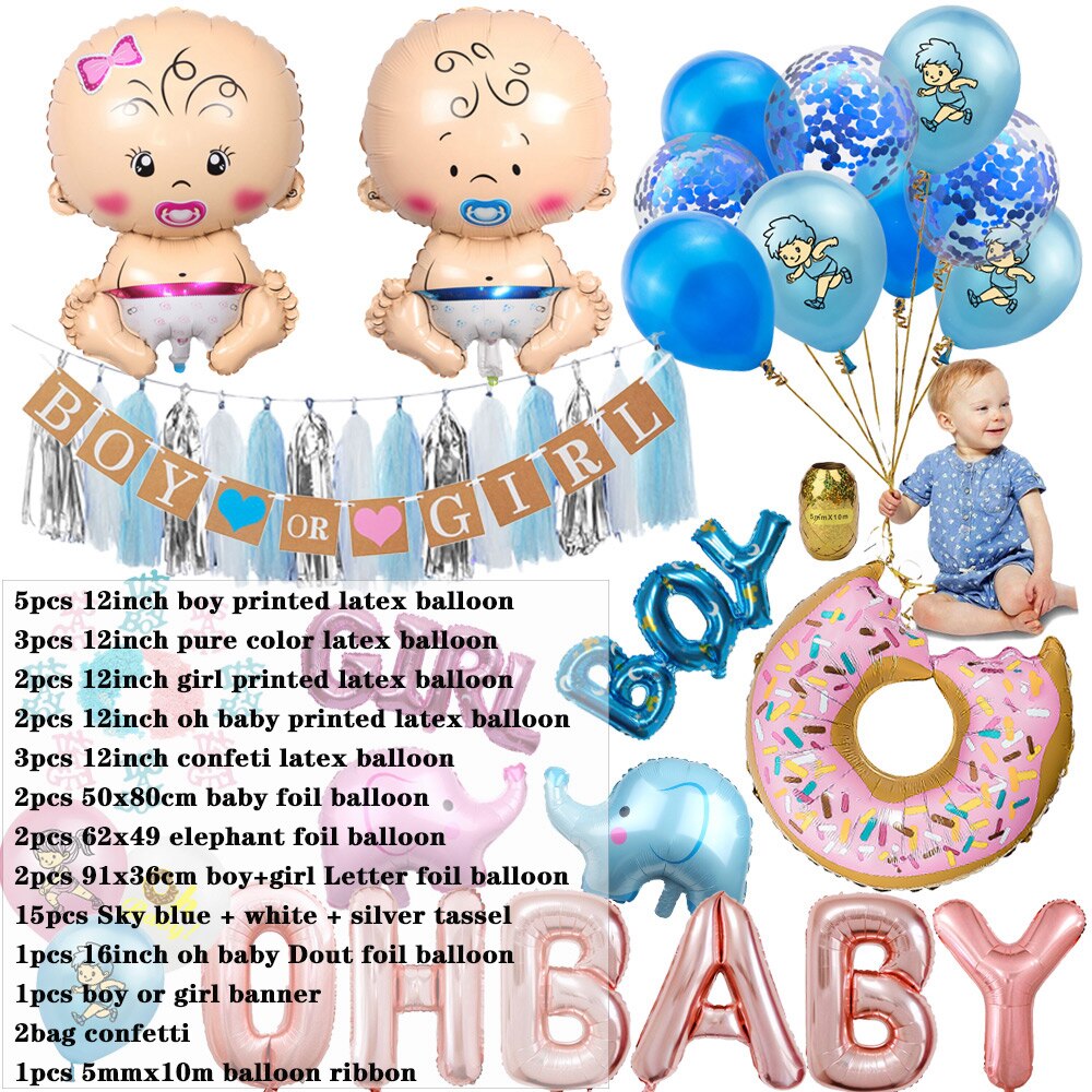 Amawill kön avslöja ballonger set flicka eller pojke gobeläng fest bakgrund tyg baby shower ballong aktivitet dekorationer barn: 10