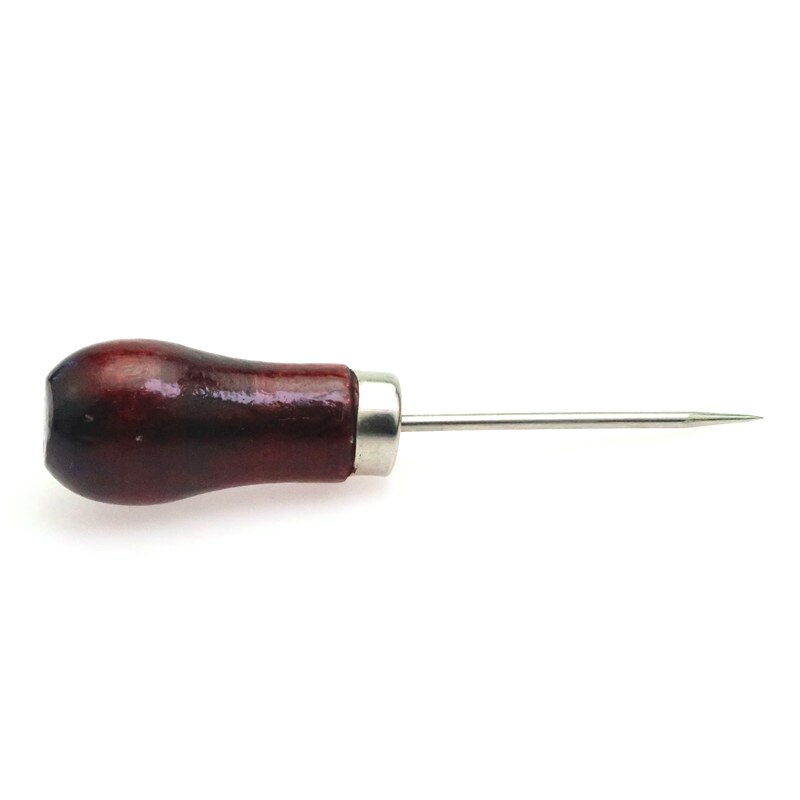 Leather Craft Awl Tool Hole Wooden Handle Awls DIY Stitching Awl Pin Punch Hole Shoe Repair Tool Hand Stitch Pin Punching Tools: U