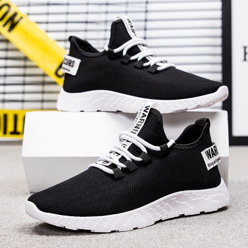 Mannen Casual Schoenen Lace-Up Mannen Schoenen Sport Mannelijke Wandelen Sneakers Voor Mannen Lichtgewicht Tenis Masculino Zapatillas Hombre: White / 7