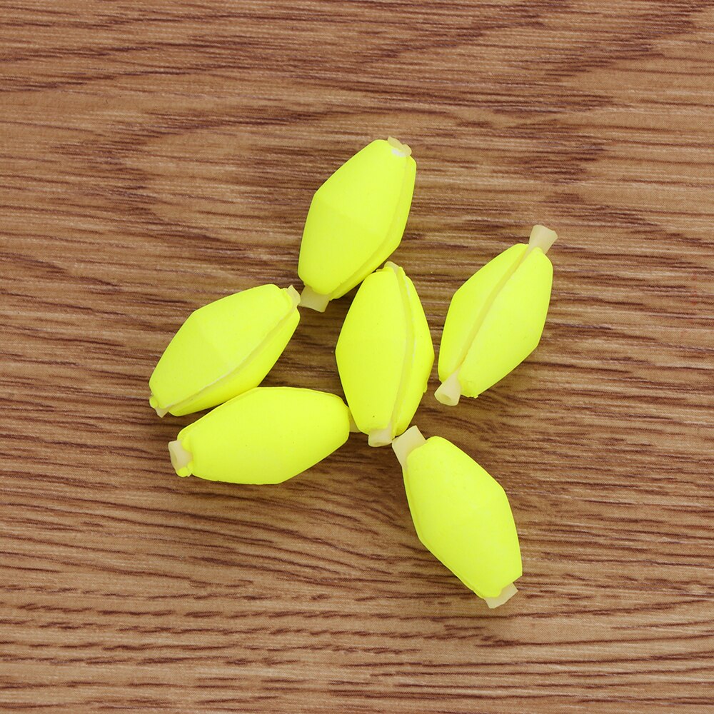 6 stk/sett snap-on fluefiske bobbers flytebøye streik indikator oval fiske flyter perler karpe fiske tilbehør