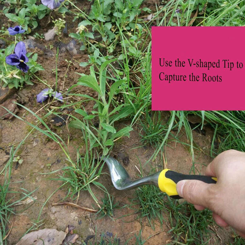 Tête fourchue chaude main désherbeur extracteur Patio en alliage d'aluminium poignée jardin enlever les mauvaises herbes pelle jardin cour coupe outils