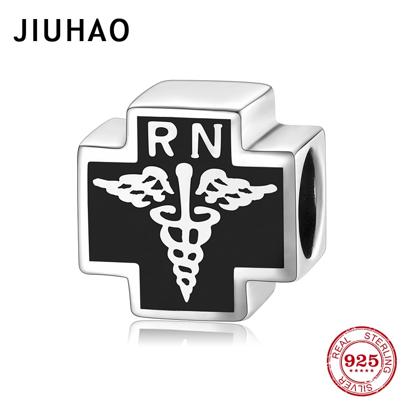 Argento 925 Moda professione registrato infermiera carriera Pendenti E Ciondoli Misura Branelli JIUHAO JIUHAO Bracciali per Monili Che Fanno