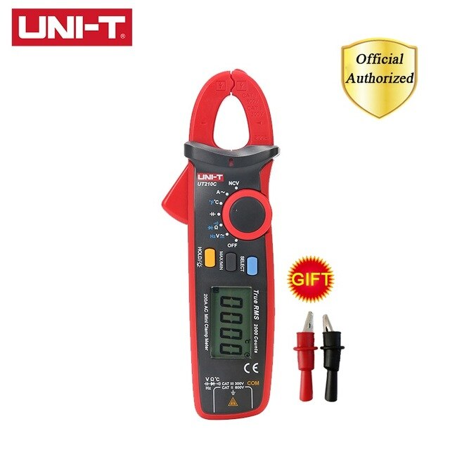 UNI-T UT210A UT210B UT210C UT210D UT210E True RMS Digital Clamp Meters AC/DC Capacitance Tester Non Contact Multimeter: UT210C