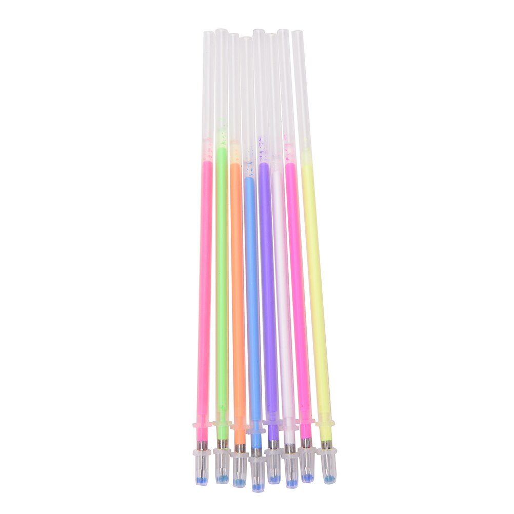 8 Stks/set Candy Kleur Markeerstift Pen Zwart Papier Fluorescerende Markeerstift Marker Pen Kantoor Schoolbenodigdheden