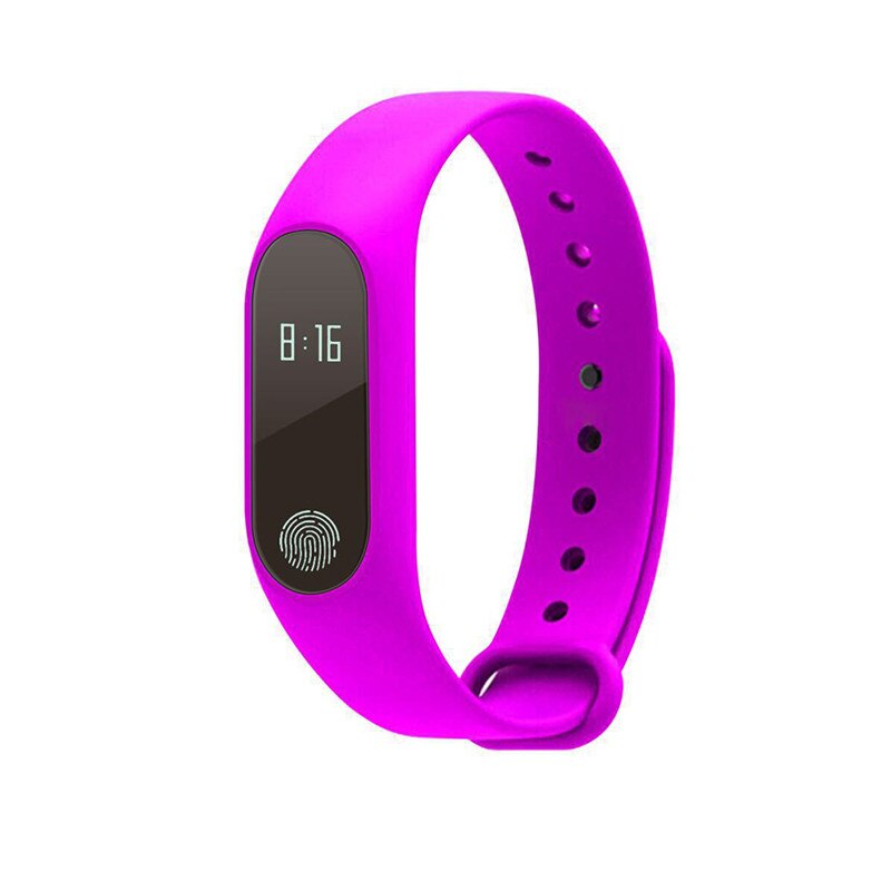 M2 Heart Rate Smart Stride meter Bluetooth 4.0 Smartband & Sleep Monitor: Purple