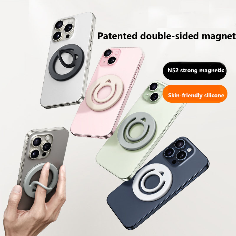 Newest Silicone double side MagSafe ring Magnetic Phone Stand silicone Holder Support for iPhone 13 14 15 16