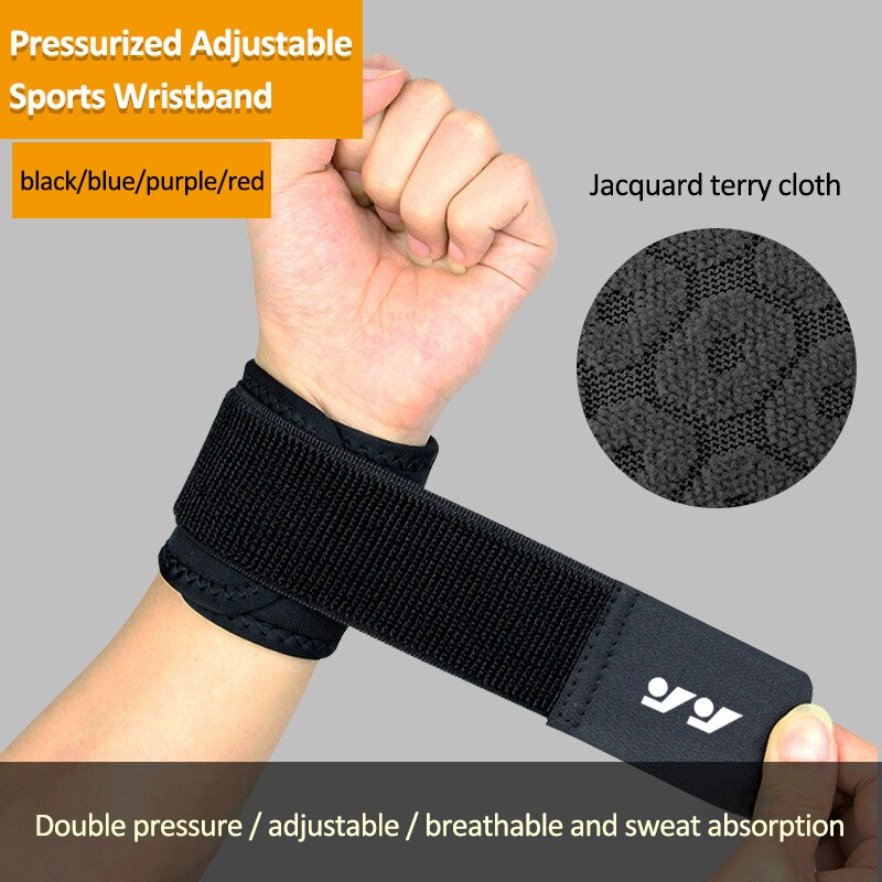 Muñequera ajustable para hombre y mujer, pulsera de entrenamiento deportivo, Protección deportiva , 1 ud.
