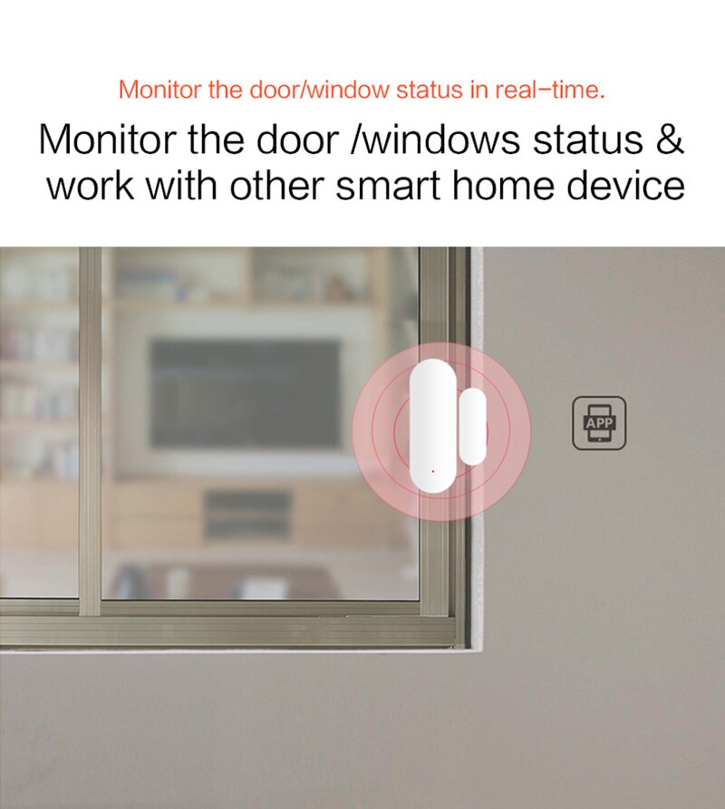 Smart Wireless WiFi Door/Window Sensor Notification Reminder App Remote Control Security ALARM System