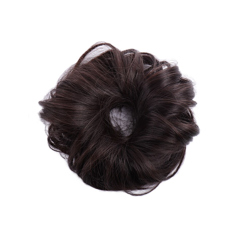 Lupu Grijs Bruin Bed Steil Haar Extensions Pad Elastische Haar Touw Rubber Band Chignon Donut Haar Broodje