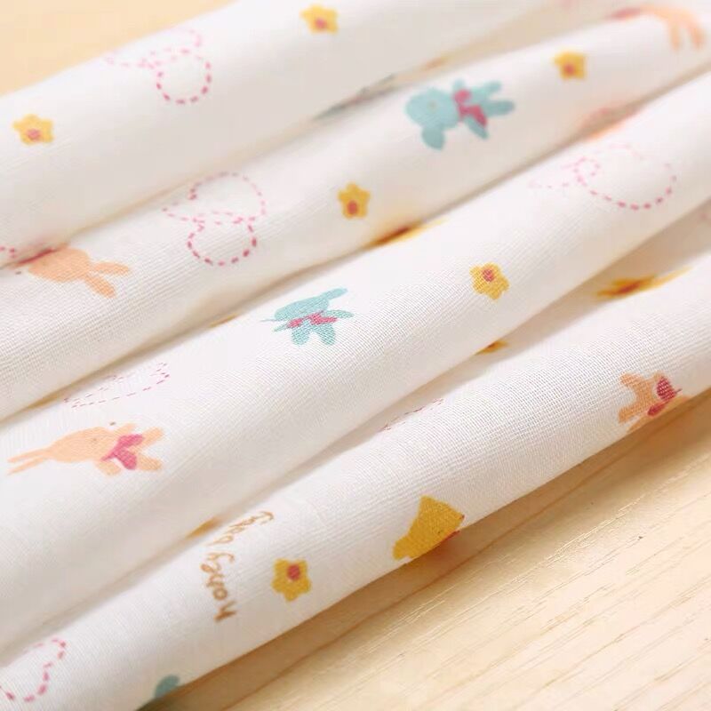 10 Stk/partij Slabbers 2-Lagen Gaas Speeksel Handdoek Baby Zakdoek Cartoon Baby Slabbetjes Spuugdoekjes
