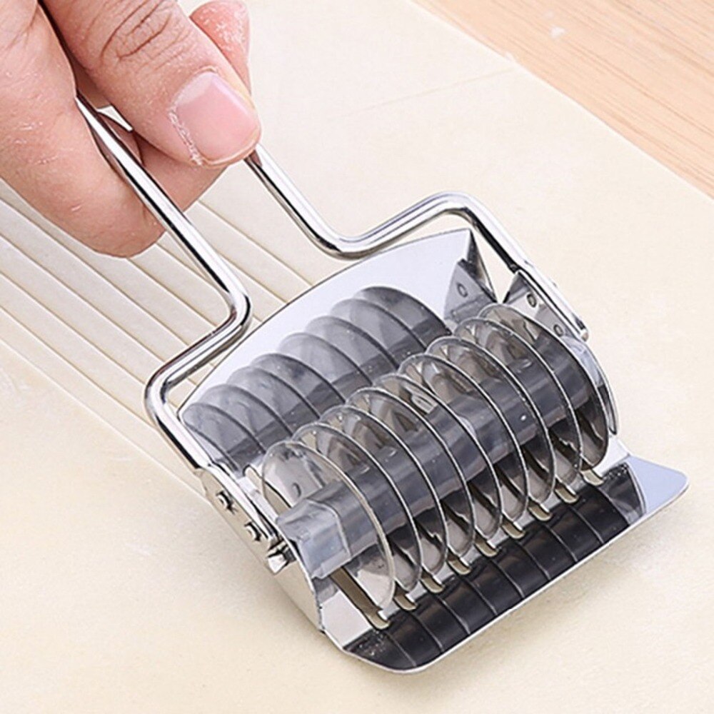 Noodle Lattice Roller Dough Cutter Pasta Spaghetti Maker Pastry Vegetable Rolling Slicer Stainless Steel Kitchen Cooking Tools