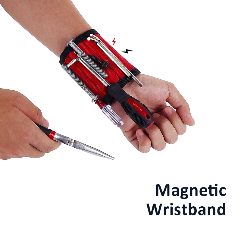 Magnetische Polsband Toolkit Elektricien Accessoires Magneet Pickup Zuig Schroef Magnetische Polsband Draagbare Gereedschapstas