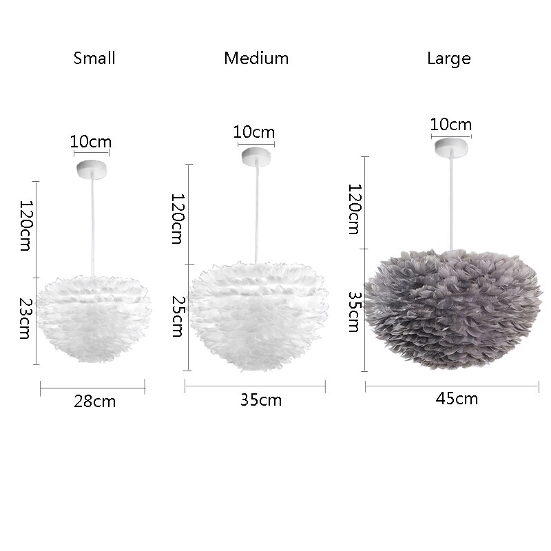 LED Pendant Feather Lamp Romantic chandelier Dreamlike Feather Droplight Kids room girl room chandeliers