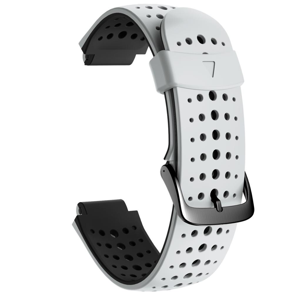 Bracelet de poignet Sport en Silicone, pour Garmin Forerunner 235 220 230 620 735XT, accessoires: White black